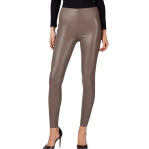NWT Robell Enie Slim Fit Vegan Leather Leggings in Toffee - 12